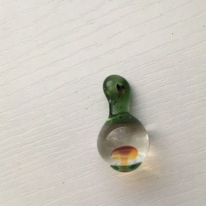Glass mushroom pendant charm Fungi Necklace